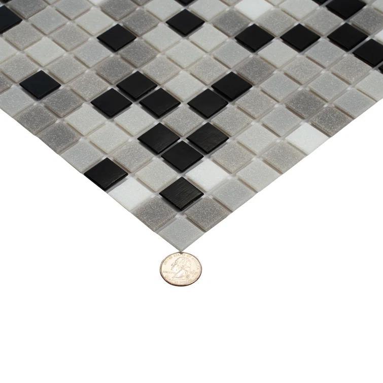 Mingles 0.8" x 0.8" Glass Grid Mosaic Wall & Floor Tile