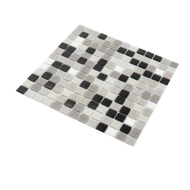 Mingles 0.8" x 0.8" Glass Grid Mosaic Wall & Floor Tile