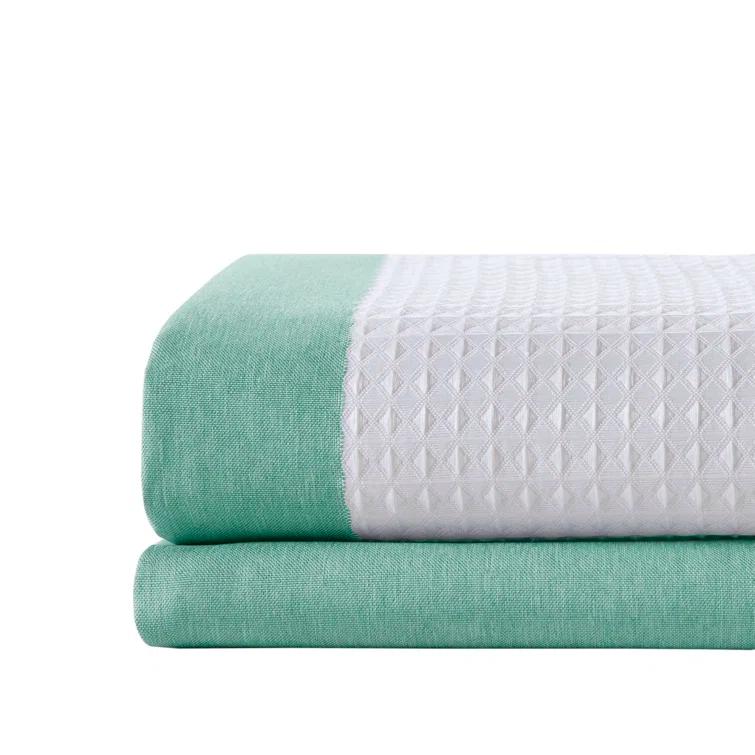 Spa Waffle Shower Curtain with 3M Treatment