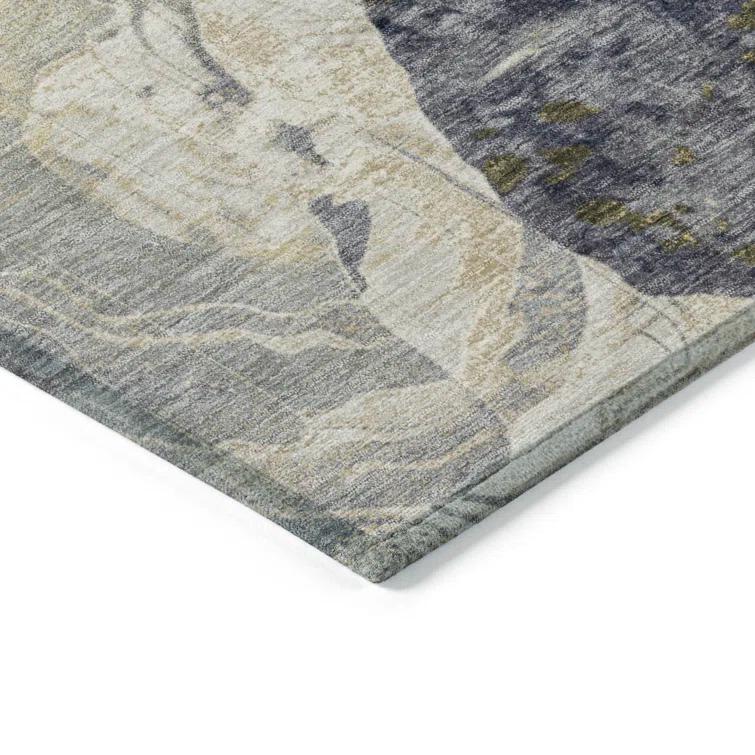 Machine Washable Indoor/Outdoor Cinead ACN1686 Ivory Rug
