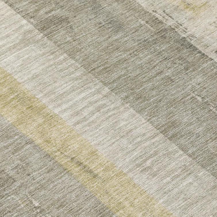 Machine Washable Indoor/Outdoor Cinead ACN1689 Taupe Rug
