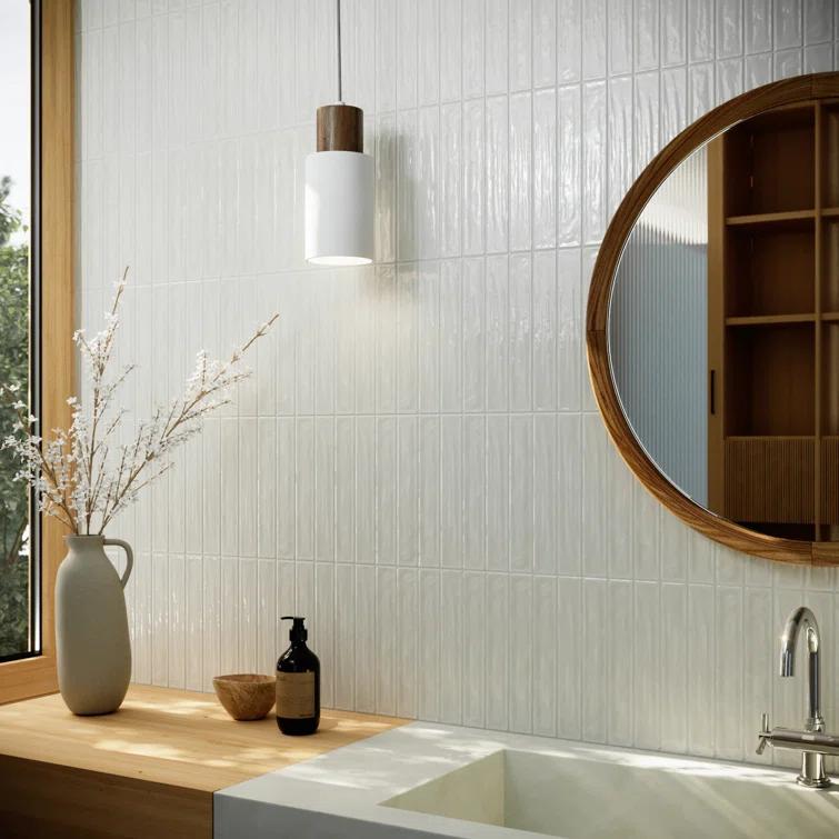 Nova 1.97 in. X 11.81 in. Polished Ceramic Subway Wall Tile