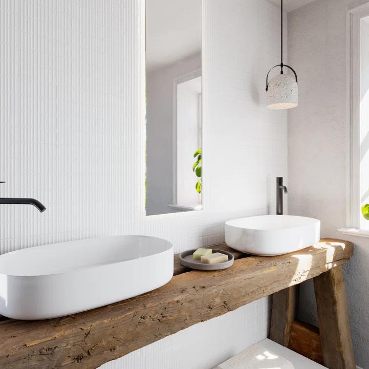 Supreme Tile Nova 1.97 in. X 11.81 in. Polished Ceramic Subway Wall Tile