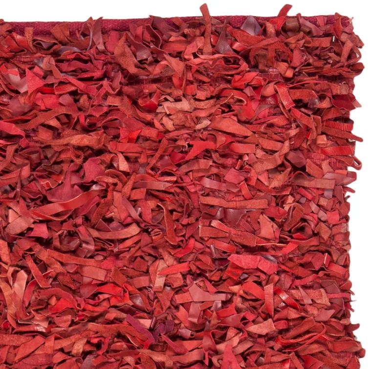 Schaefer Handwoven Leather Solid Color Rug
