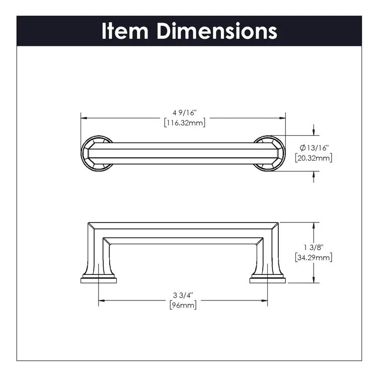 Polished Nickel Modern Bar Handle Pull with Mounting Hardware