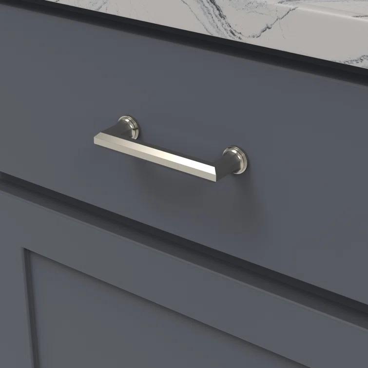 Polished Nickel Modern Bar Handle Pull with Mounting Hardware