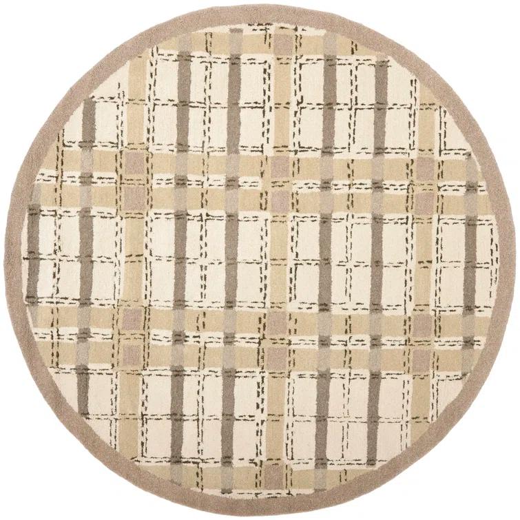 Martha Stewart Hand Tufted 70% Wool And 30% Viscose Plaid Rug