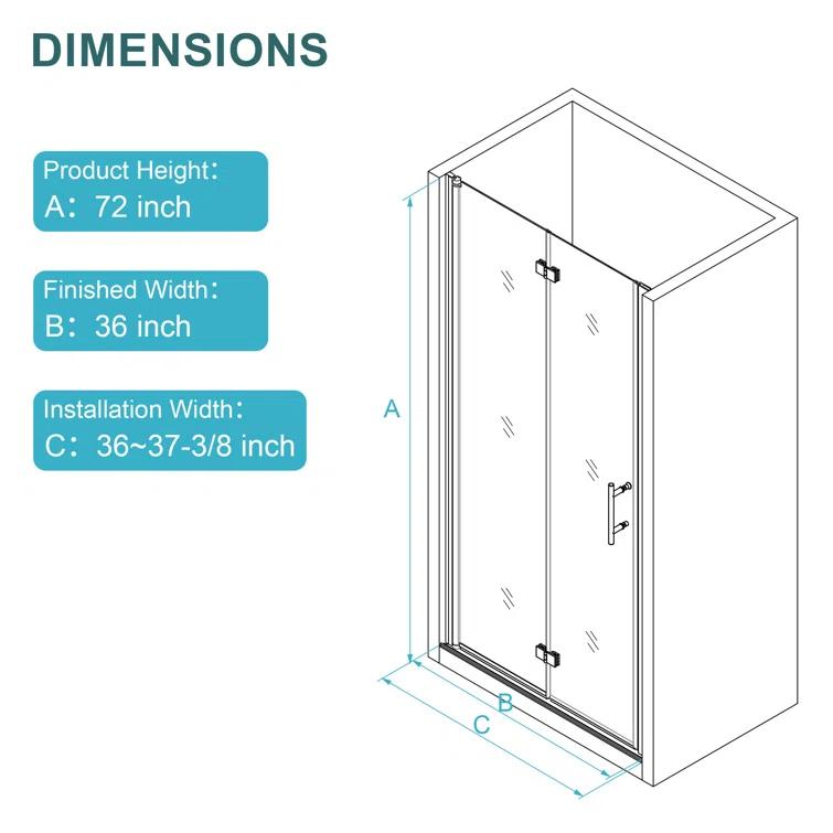 Fold Frameless Shower Door