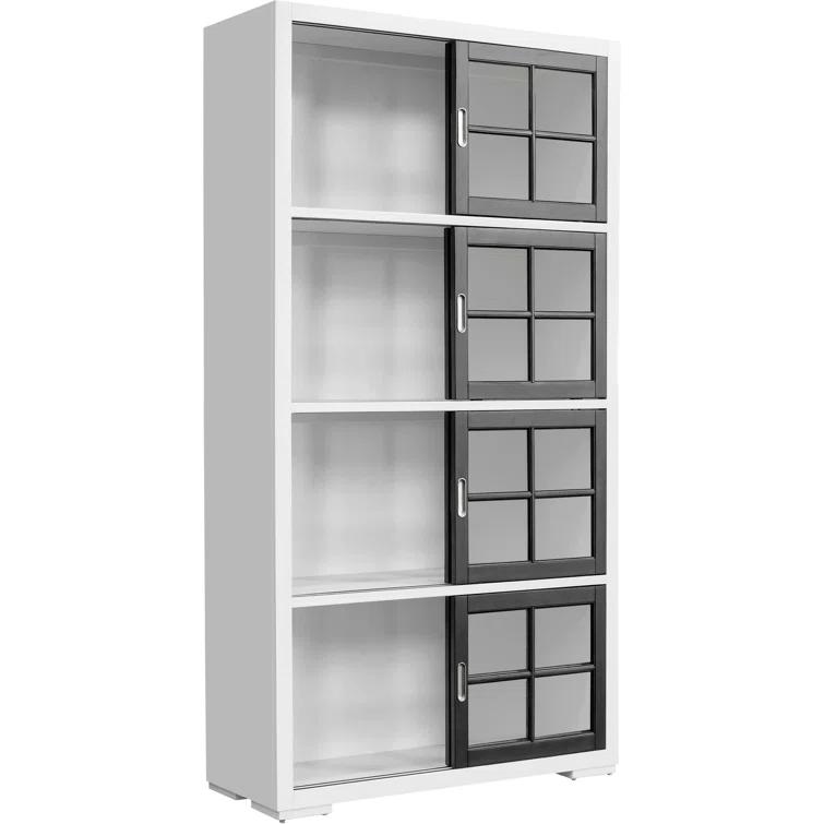 Pulaski Furniture Contemporary 4-Shelf Sliding Door Bookcase