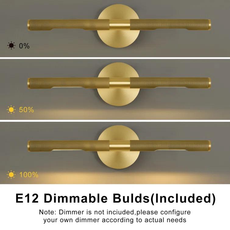 19" Dimmable Luxury LED Wall Sconce 360° Rotatable Picture Light (Bulb Included))