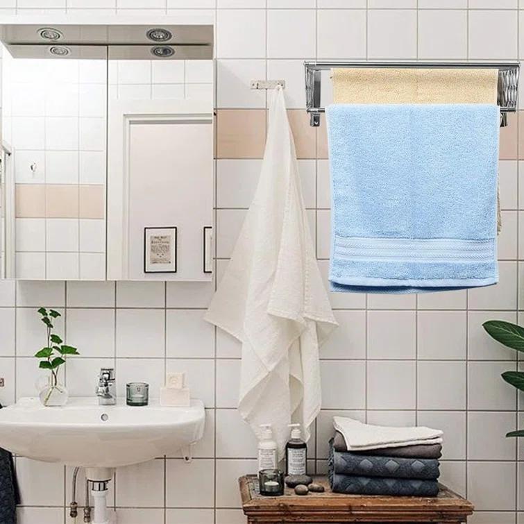 JASODI F07TG7H1NK Stainless Steel Space-Saving Towel Rack, Wall Mounted Retractable Huge Capacity Drying Rack
