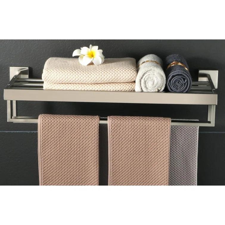 Double Towel Bar, 24 Inch Towel Racks for Bathroom, Modern Towel Holder for Bathroom Wall