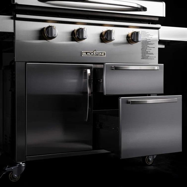 Blackstone 36 Inch Stainless Steel Freestanding Griddle with Cabinet