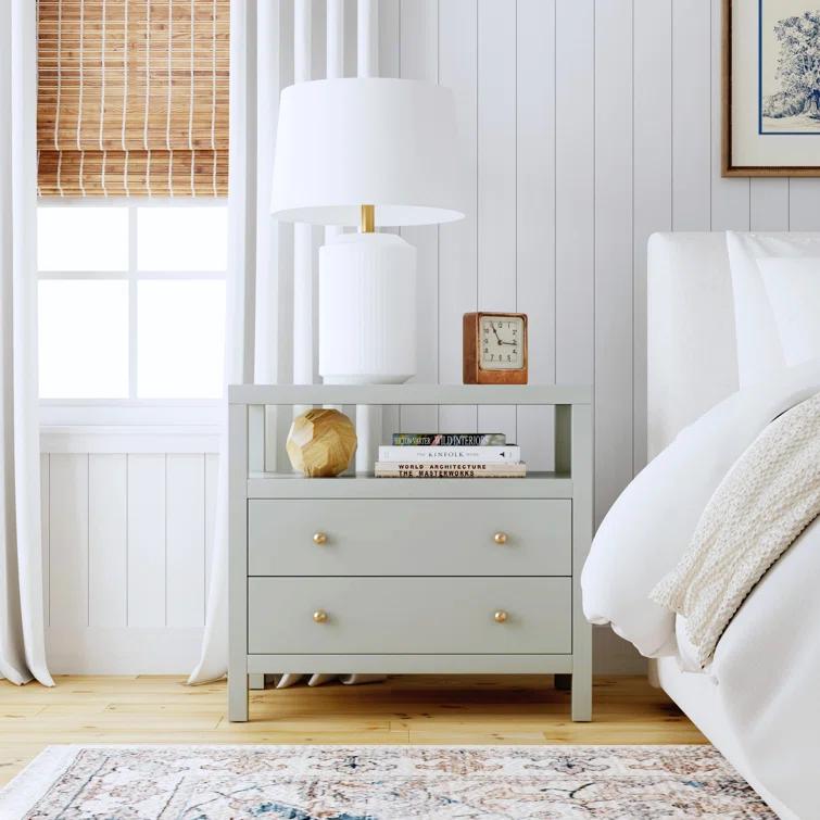 Nora 2-Drawer Wide Nightstand