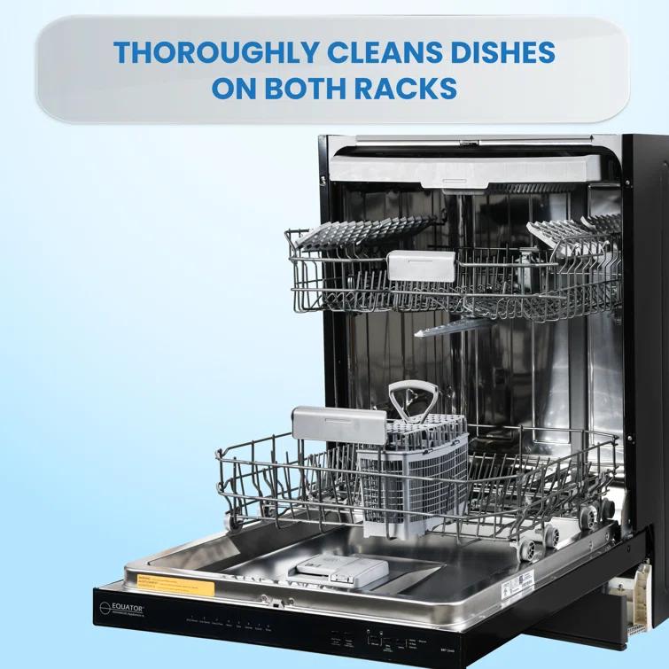 Equator 24 in Dishwasher Top Control 3 Rack 15 place 3.4g QUIET 51 dB 110V EStar