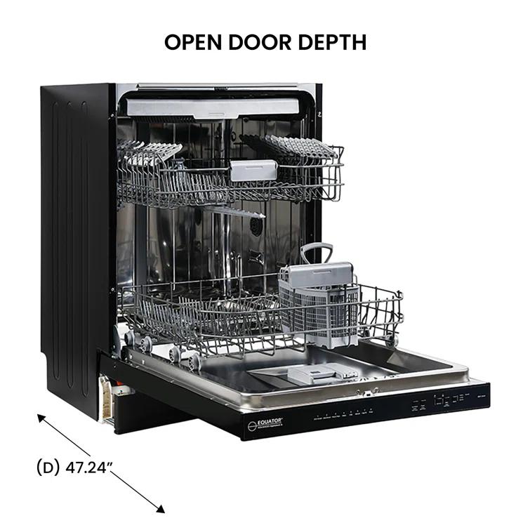 Equator 24 in Dishwasher Top Control 3 Rack 15 place 3.4g QUIET 51 dB 110V EStar