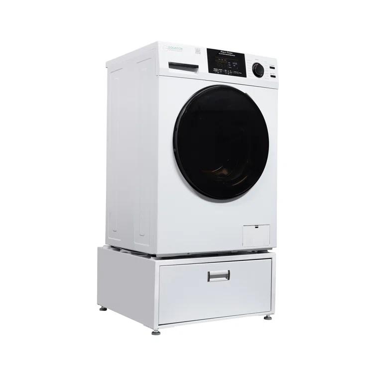 Equator Advanced Appliances Equator All-in-one Washer Dryer Ventless FULLY BUILTIN 0-CLEARANCE 1.62cf/15lbs 110V 1400RPM + Pedestal EZ 4700 C + PDL 4455 White