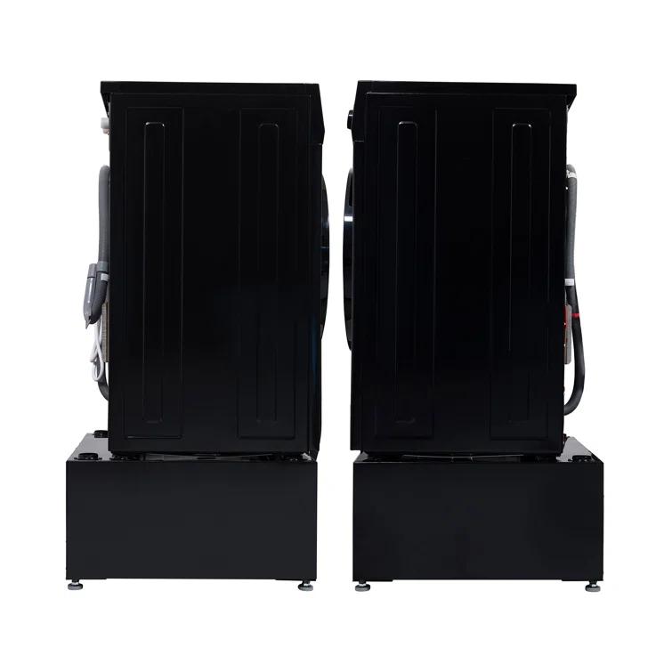 Equator Advanced Appliances All-in-one Washer Dryer Ventless FULLY BUILTIN 0-CLEARANCE 1.62cf/15lbs 110V 1400RPM with Pedestal EZ 4700 C + PDL 4455 Black