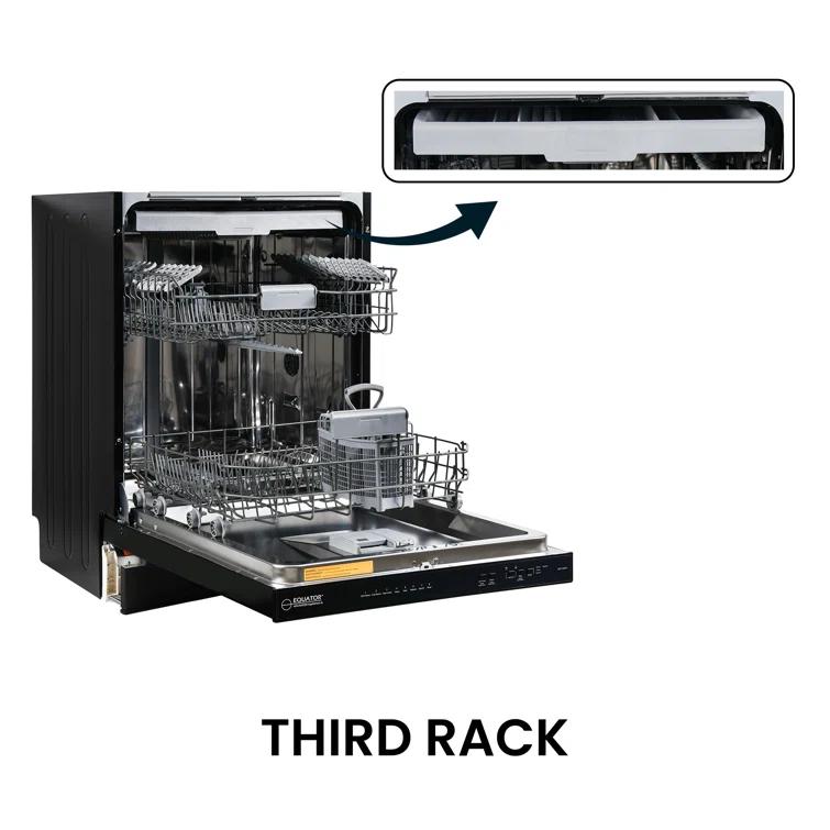Equator 24 in Dishwasher Top Control 3 Rack 15 place 3.4g QUIET 51 dB 110V EStar