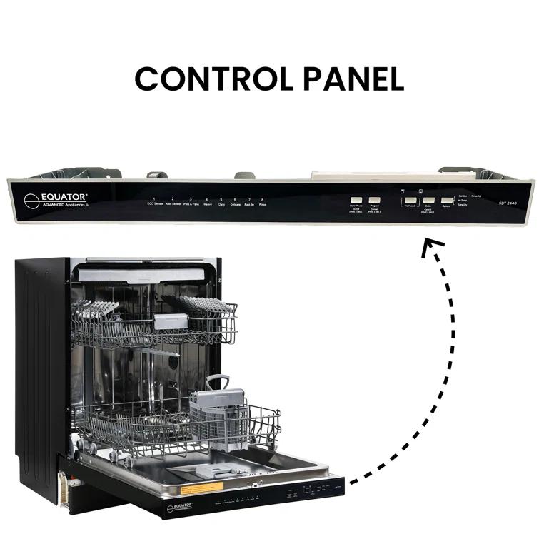 Equator 24 in Dishwasher Top Control 3 Rack 15 place 3.4g QUIET 51 dB 110V EStar