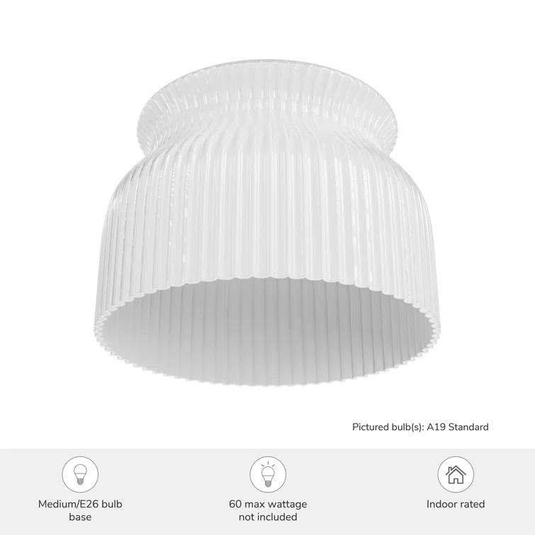 Hunter - Harlowe 1-light Luxe Gold, Large Flush Mount Light, Dimmable, Modern Style, Urn Shaped, for Bedrooms, Kitchens, Dining, Living Rooms - 13181