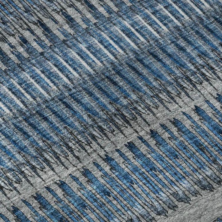 Premium Machine Washable Cerrito AMF589 Blue Rug