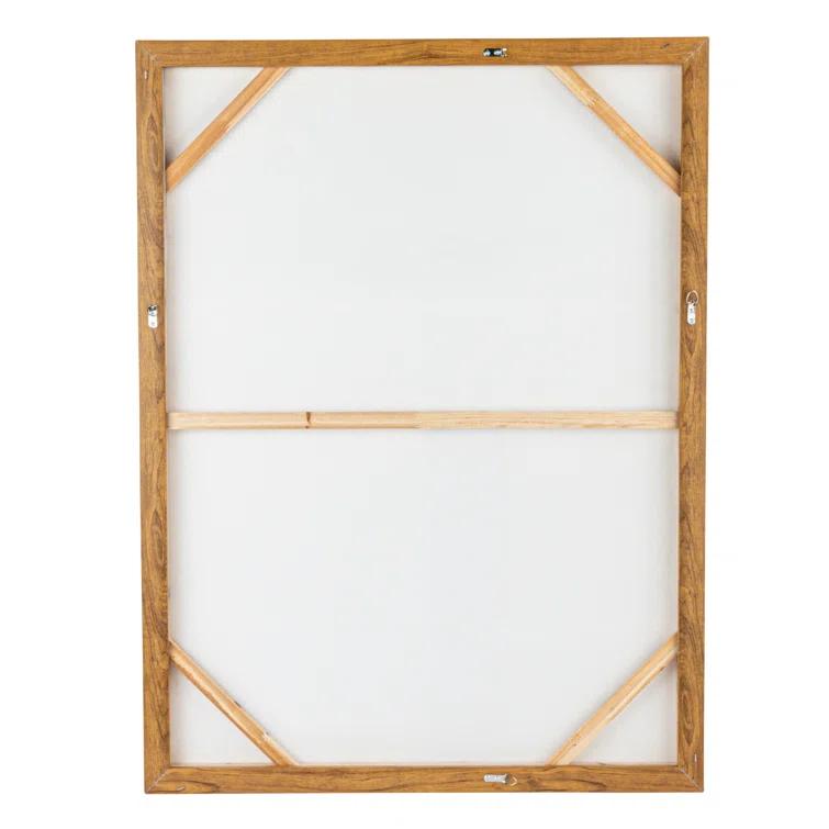 Taupe and Grey Abstract Canvas Painting with Firwood Frame