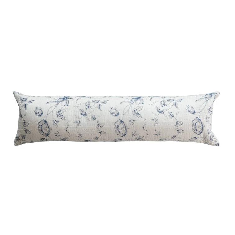 Creative Co-Op Long Patterned Cotton Lumbar Pillow