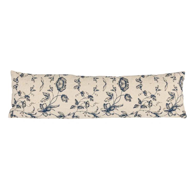 Creative Co-Op Long Patterned Cotton Lumbar Pillow