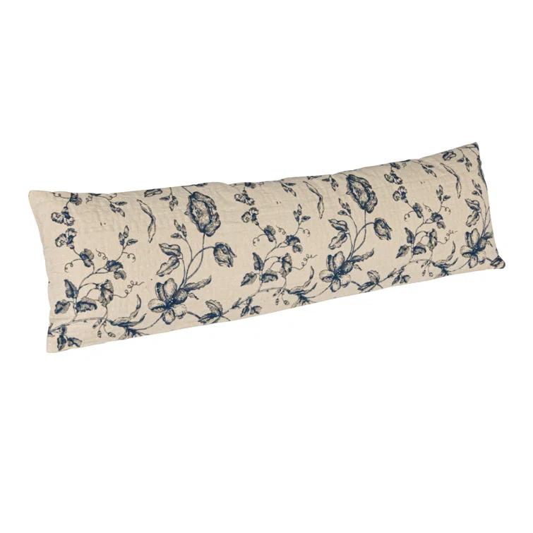 Creative Co-Op Long Patterned Cotton Lumbar Pillow