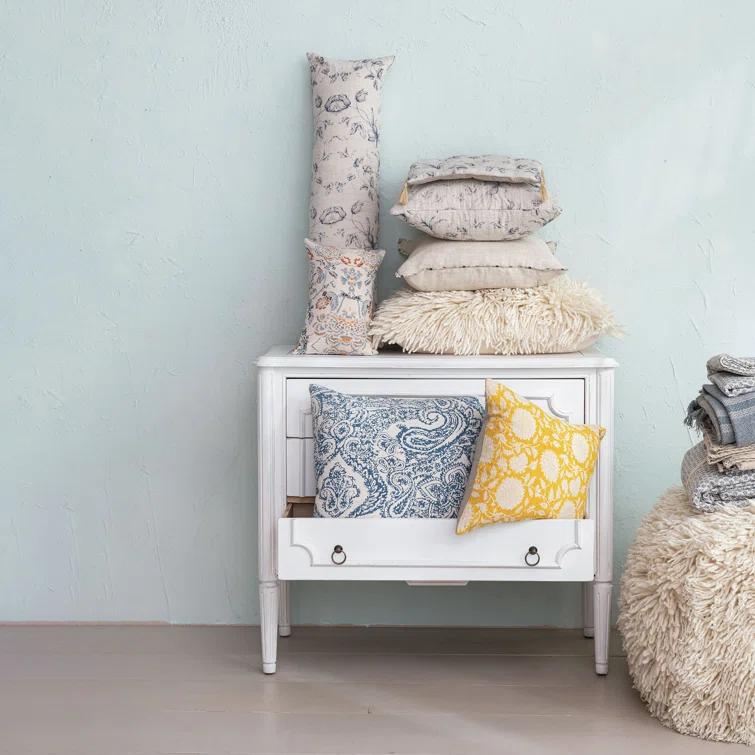 Creative Co-Op Long Patterned Cotton Lumbar Pillow