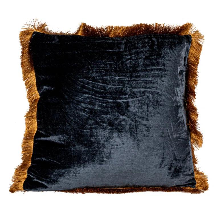 Creative Co-Op Silk Fringed Pillow