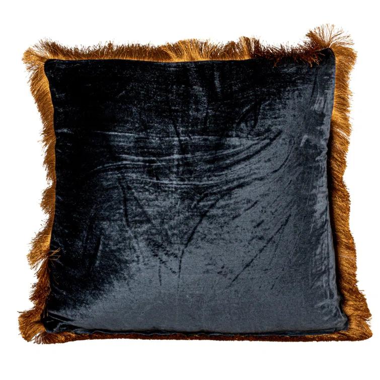 Creative Co-Op Silk Fringed Pillow