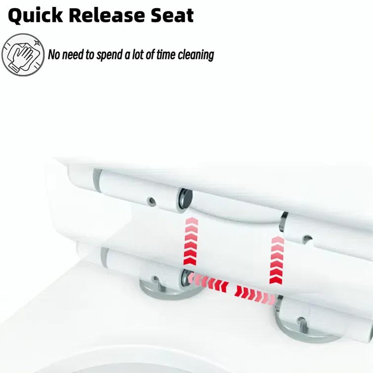 Momei 1.6 GPF Dual-Flush Toilet Modern Elongated One-Piece Toilet (Seat Included)