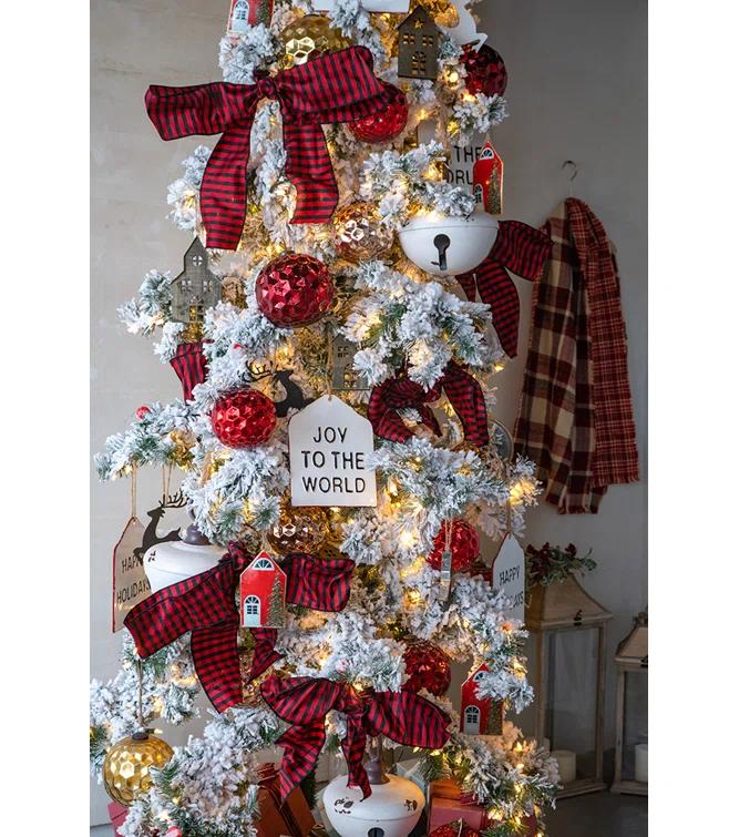 A&B Home Farmhouse Bell Ornament Set of 4 8.5"Dia. x 10" White (Set of 4)