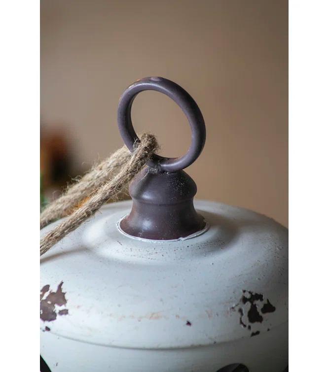 A&B Home Farmhouse Bell Ornament Set of 4 8.5"Dia. x 10" White (Set of 4)