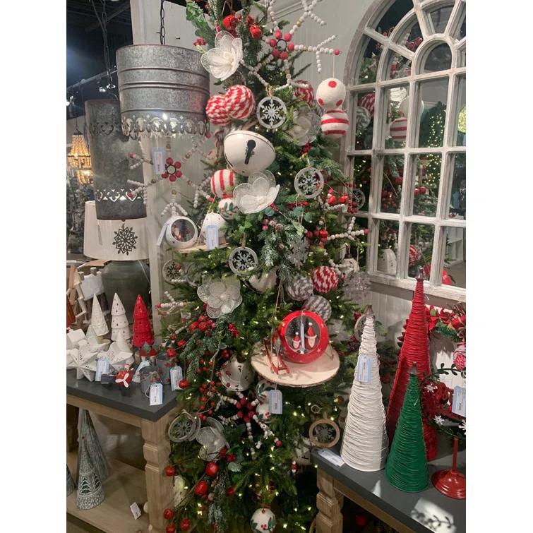 A&B Home Farmhouse Bell Ornament Set of 4 8.5"Dia. x 10" White (Set of 4)