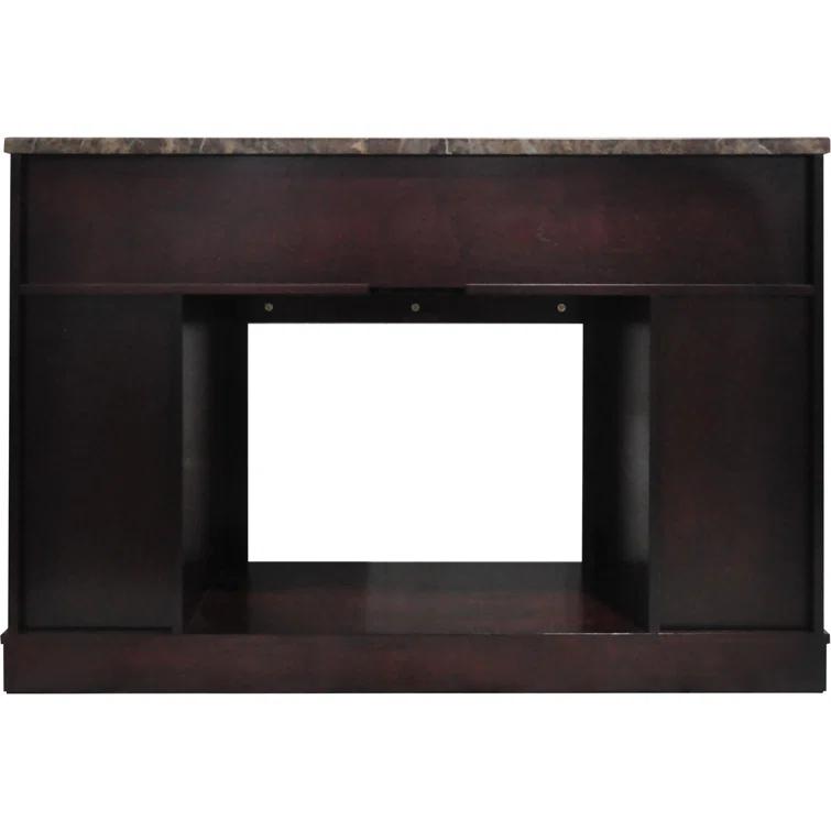 Cambridge Seville Freestanding Fireplace Mantel TV Stand with Storage Shelves and 1500W Electric Heater Insert