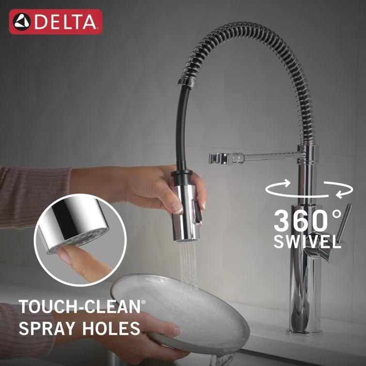 Antoni Pro Commercial Pull Down Sprayer Kitchen Sink Faucet