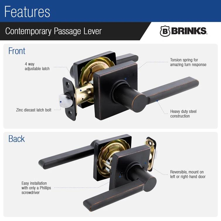 Brinks Mendocino Contemporary Passage Lever