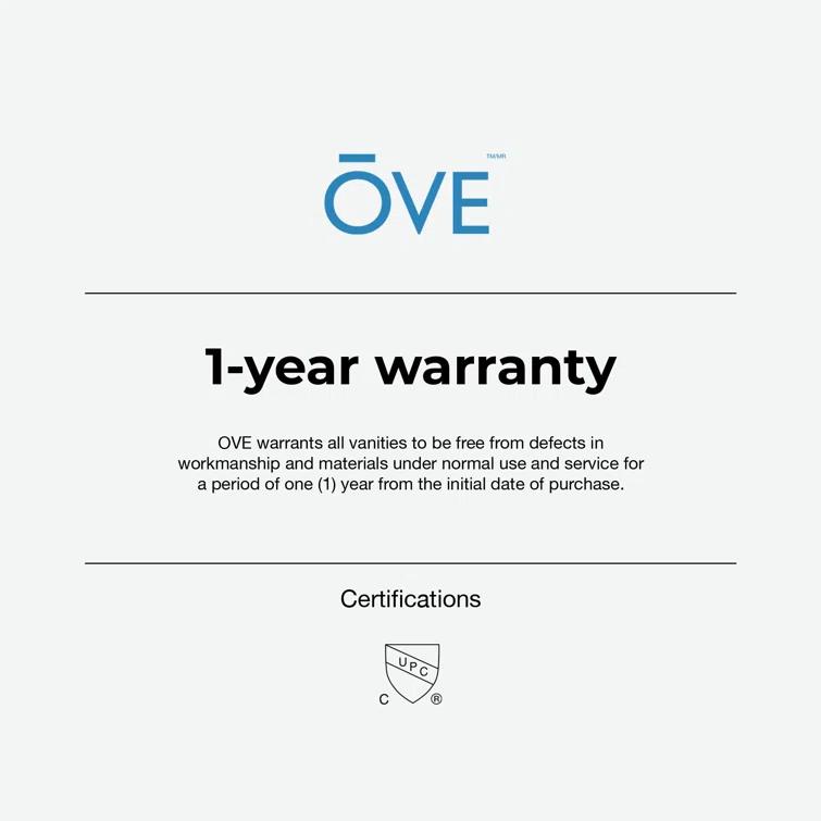 OVE Decors Gabi 36-in Undermount Single Sink Bathroom Vanity with Premium Countertop