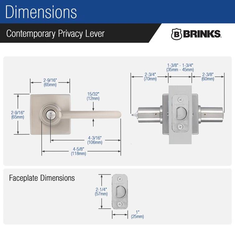 Brinks Mendocino Contemporary Privacy Lever