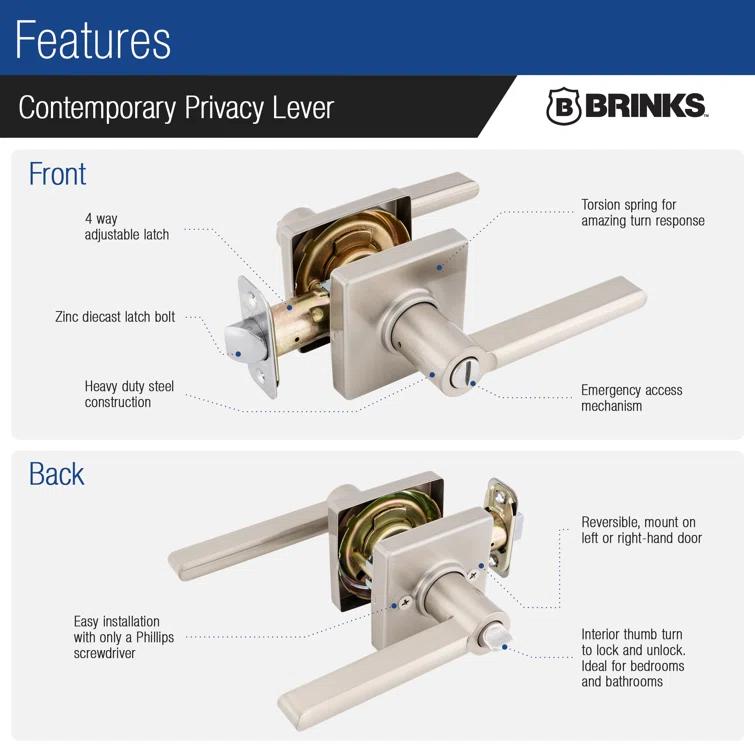 Brinks Mendocino Contemporary Privacy Lever