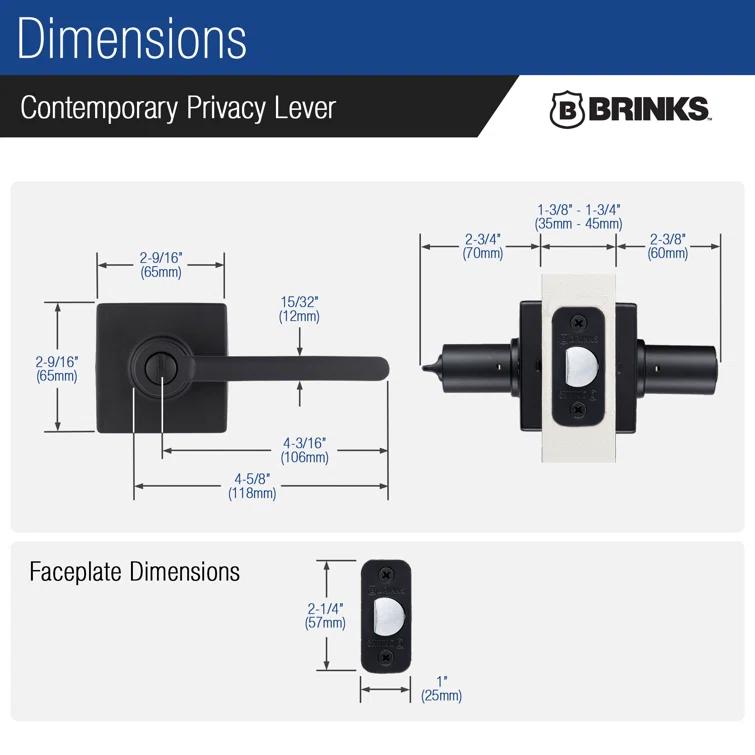 Brinks Mendocino Contemporary Privacy Lever