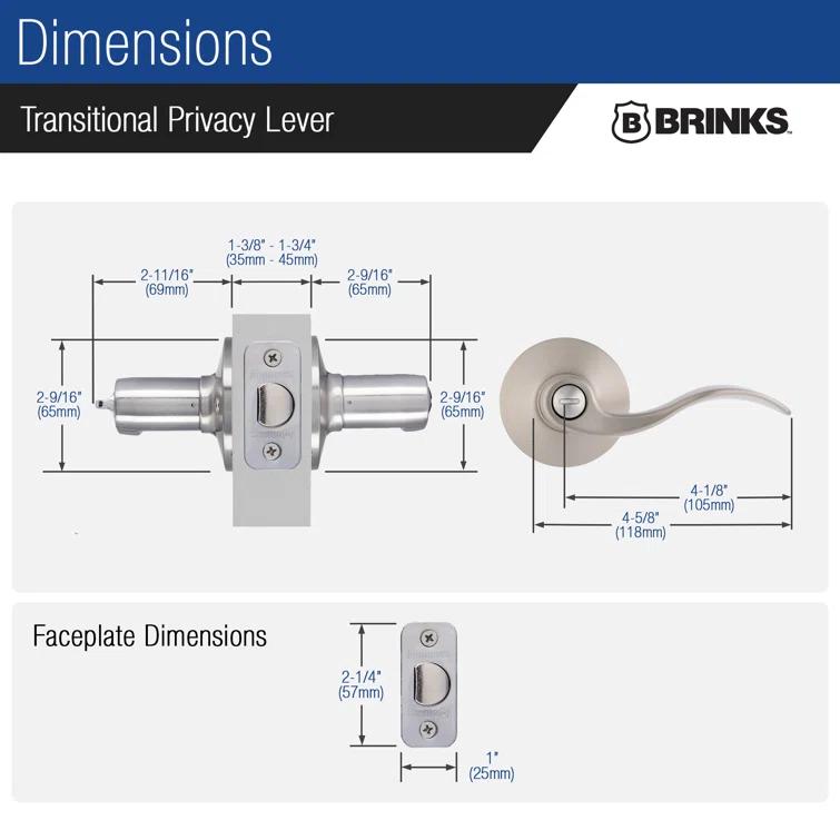 Brinks Raleigh Transitional Privacy Wave Lever