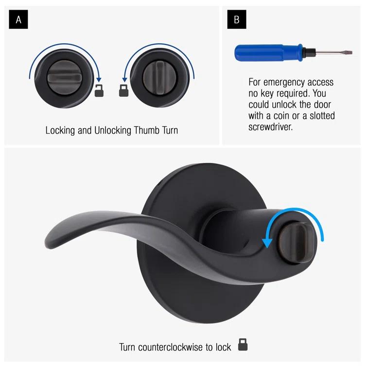 Brinks Raleigh Transitional Privacy Wave Lever