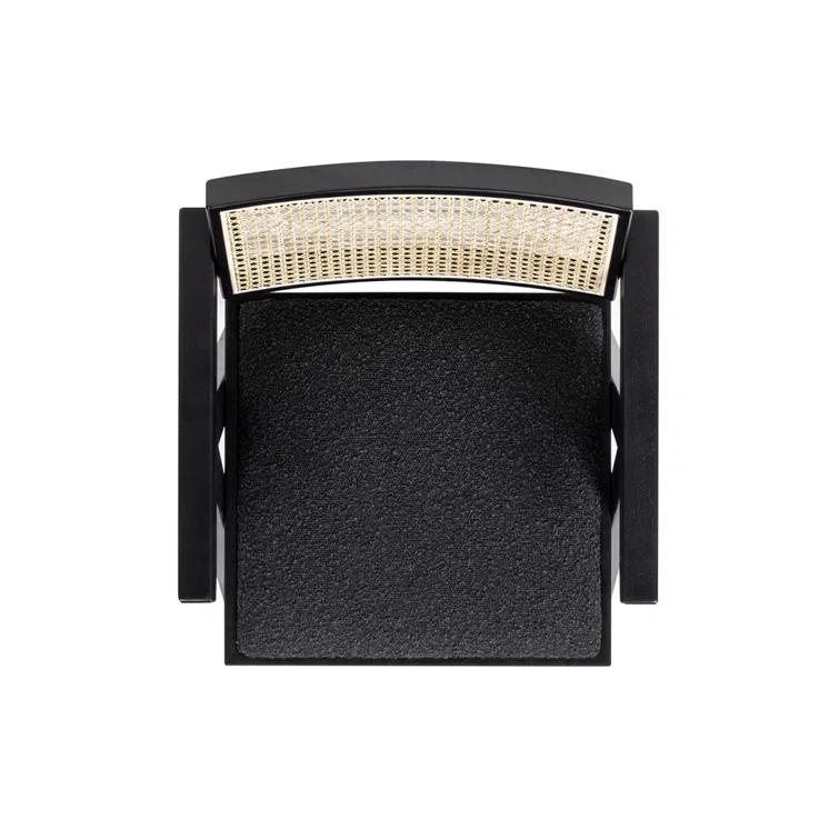 Coulten 25.5" Modern Webbing Back Bar Stool With Arms, Set Of 3, Ebony Black Boucle