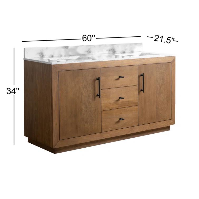 60" Double Bathroom Vanity Set with Top
