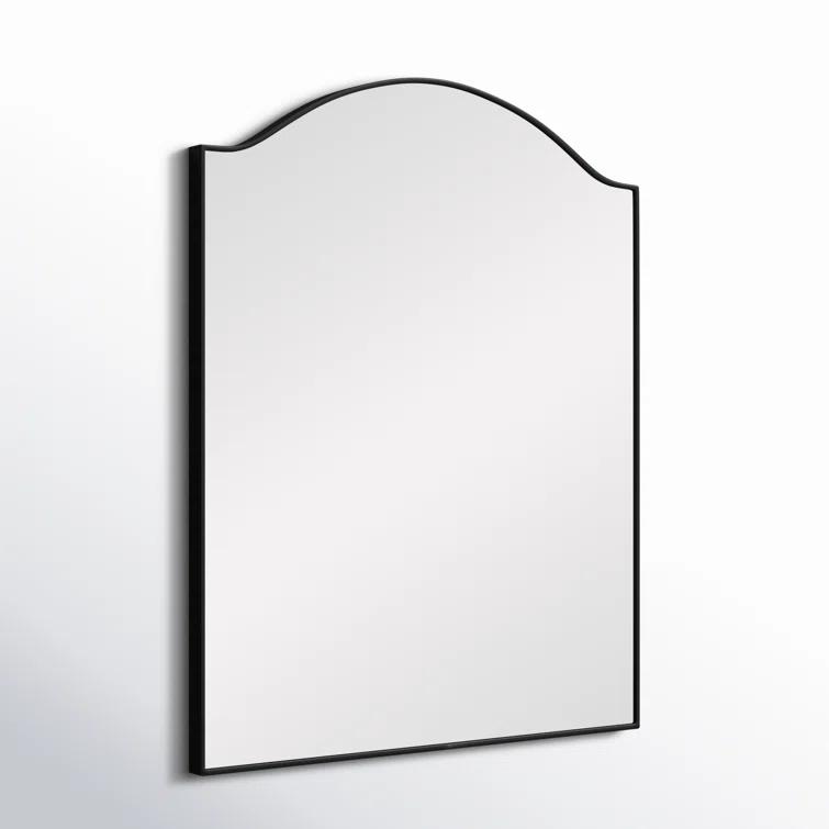 Gunmetal Iron and Engineered Hardwood Rectangular Wall Mirror