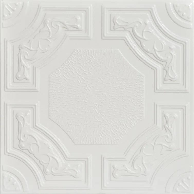 Evergreen 1.6 ft. x 1.6 ft. Polystyrene Glue-up Ceiling Tile